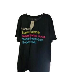 Dragon Ball Super Z Super Saiyan God Black  Graphic T-Shirt Men's Size XL #315